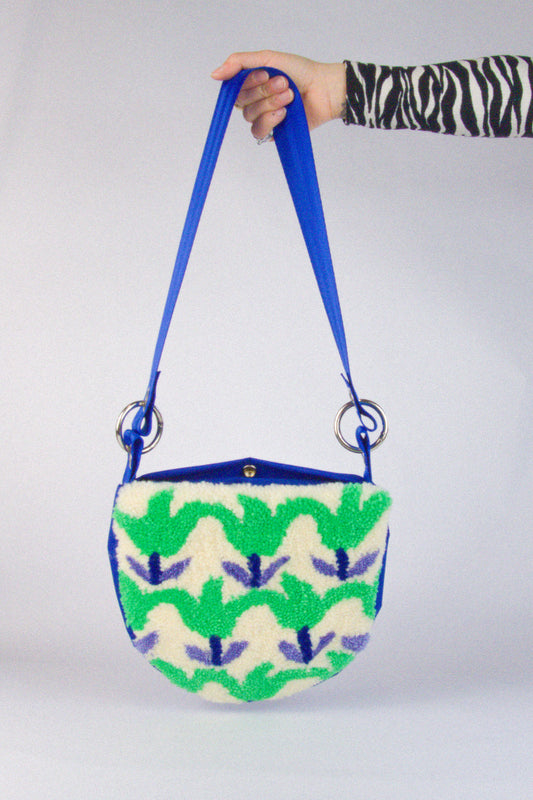 Sac tufté - MILUNE Lagon Tulipe blanc